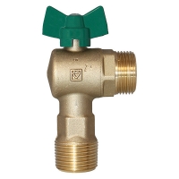 Ball Valve, angle, green, drinking water