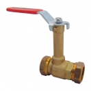 HERZ-ball valve with union nut and flat sealing connection, EURO, DR