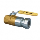 Ball valve with steel lever