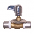 Ball valve for flush mounting